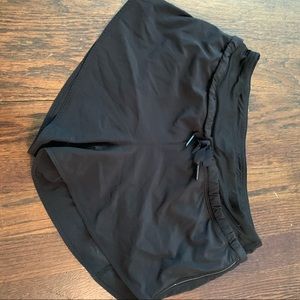 Black Lululemon athletic shorts